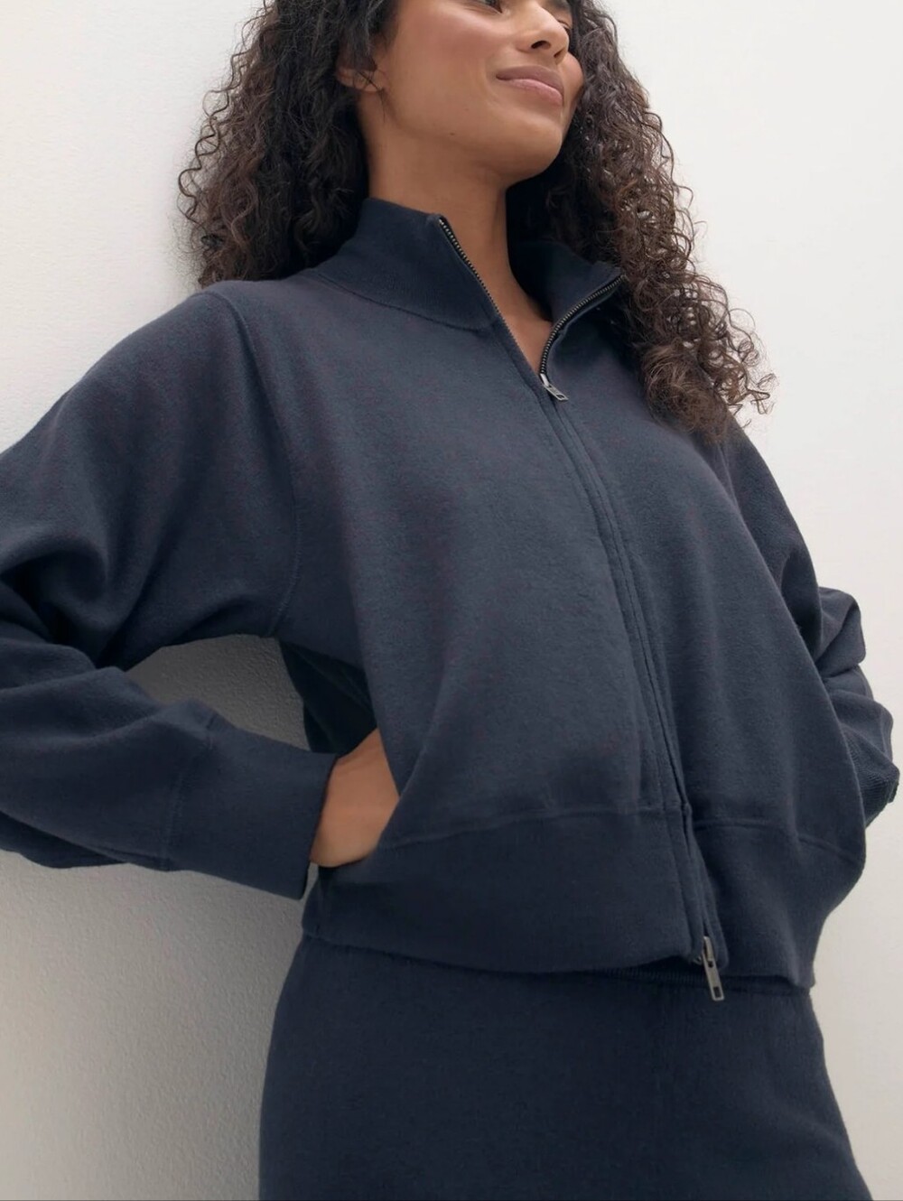 NakedCashmere ALINA COTTON CASHMERE TRACK JACKET